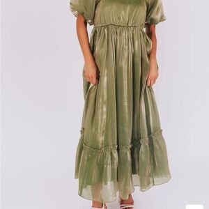 Elegant Green Maxi Dress